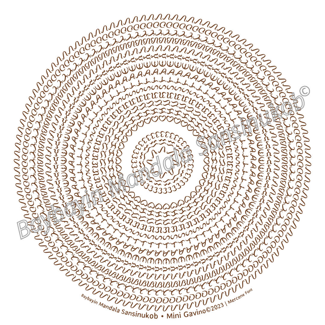 Baybayin Mandala Sansinukob© Brown Terra
