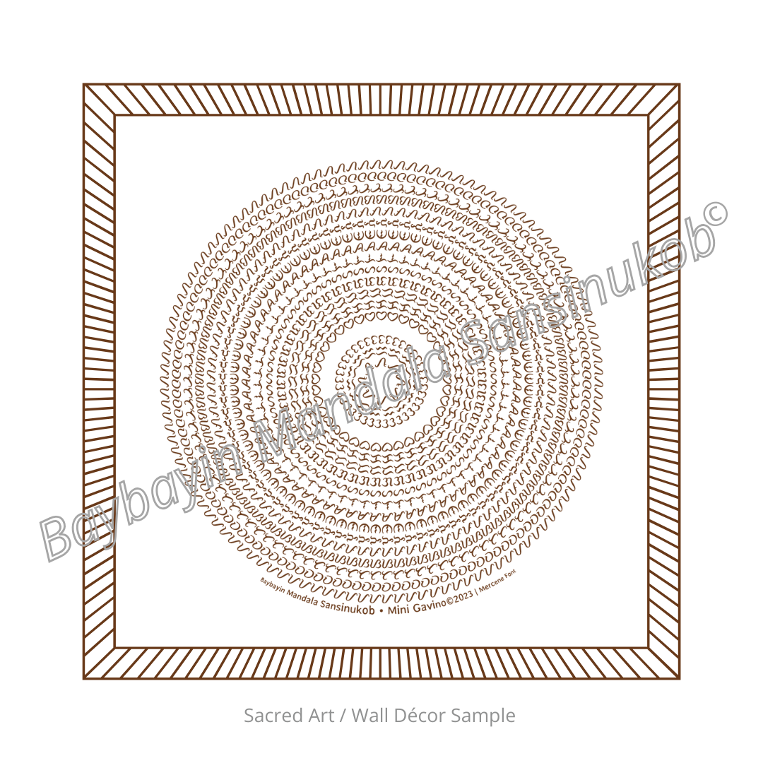Baybayin Mandala Sansinukob© Brown Terra