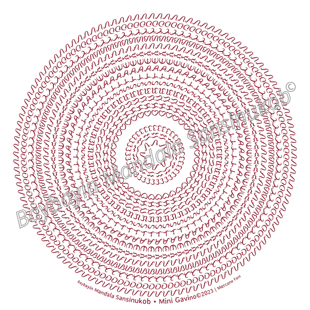 Baybayin Mandala Sansinukob© Maroon Fire