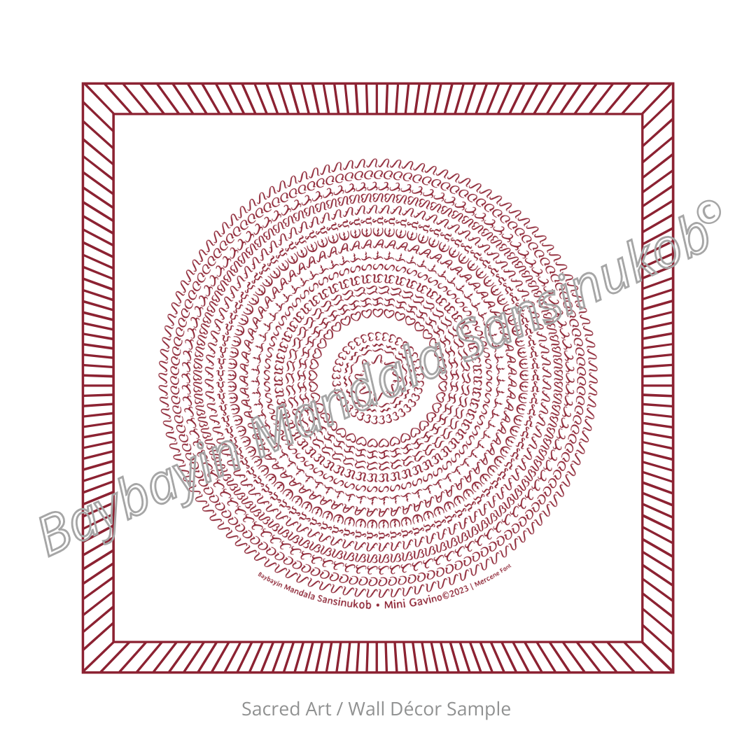 Baybayin Mandala Sansinukob© Maroon Fire